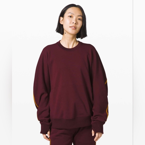 Lululemon Face Forward Sweatshirt *lululemon x Roksanda in Garnet / Fools Gold - Picture 4 of 16